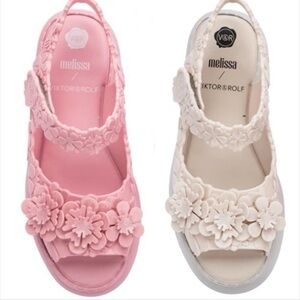 Viktor & Rolf Melissa Blossom Viktor & Rolf Sandal pink cream bundle two sz 9